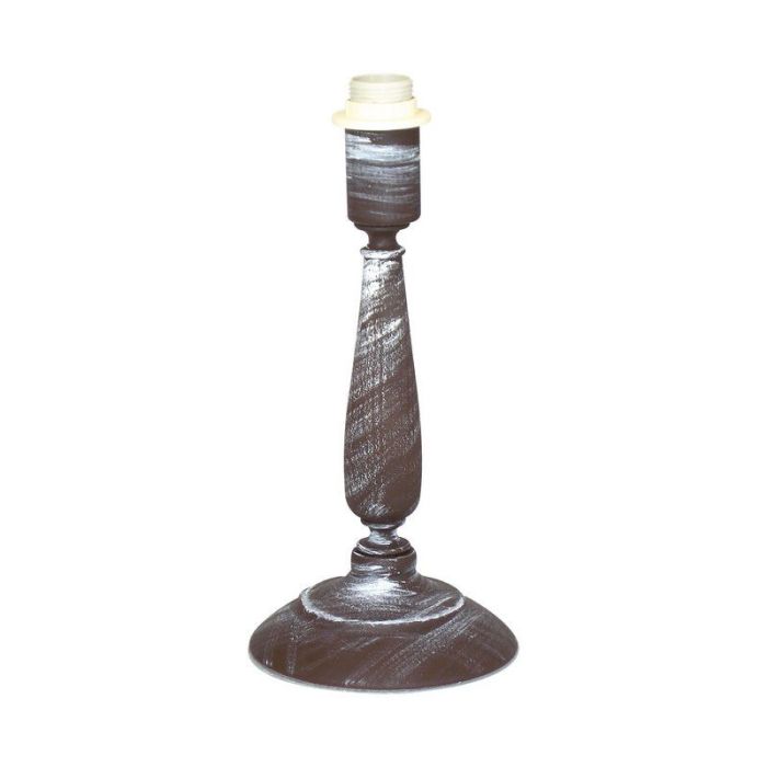 Braune landhaus Tischlampe ohne Schirm Metall, Noah, mit Schalter