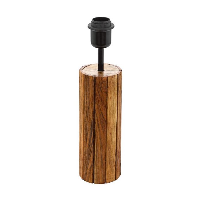 Holz Tischleuchte Braun, Jayvano, mit Schalter