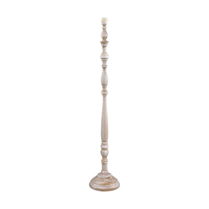 Holz Stehlampe Weiß, Ayden, mit Schalter