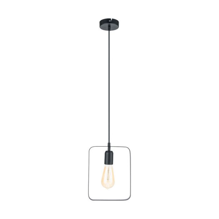 Schwarze retro Pendelleuchte Metall, Aida
