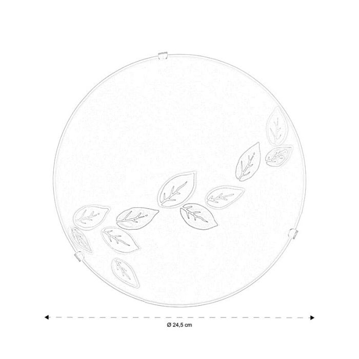 Weiße Deckenlampe Glas, Bada