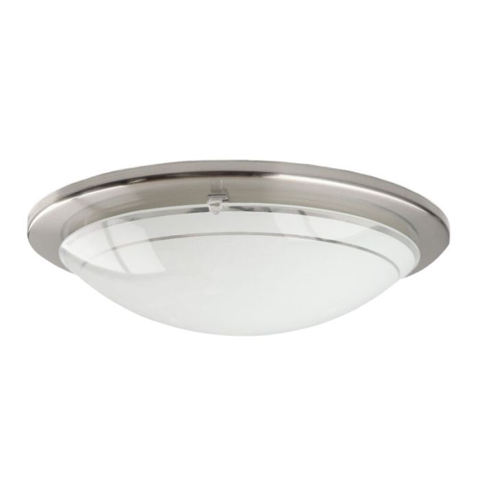 Nickel Deckenlampe Glas, Agena