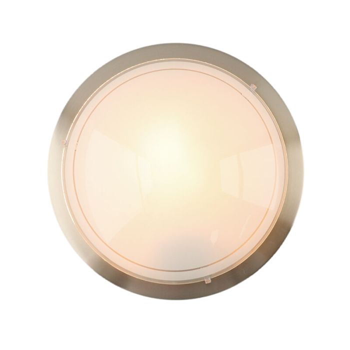 Nickel Deckenlampe Glas, Agena