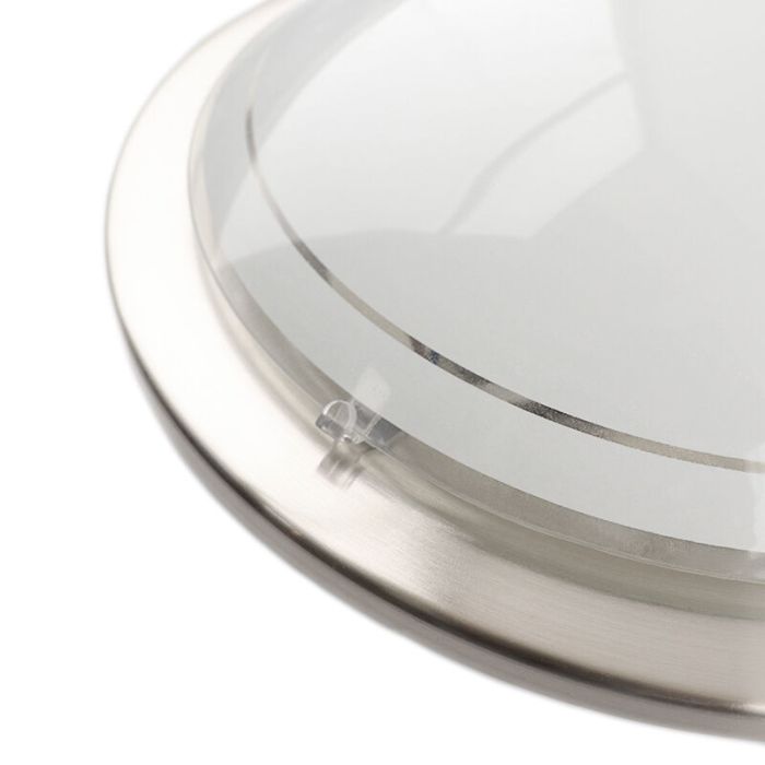 Nickel Deckenlampe Glas, Agena