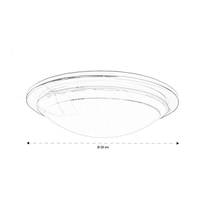 Nickel Deckenlampe Glas, Agena