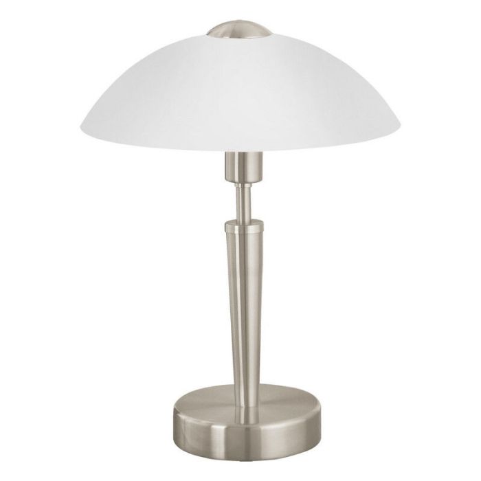 Nickel antik Tischleuchte Glas, Miam, mit Touch-Dimmer