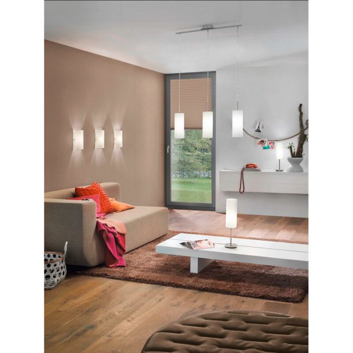 Nickel Pendelleuchte Glas, Ciuda