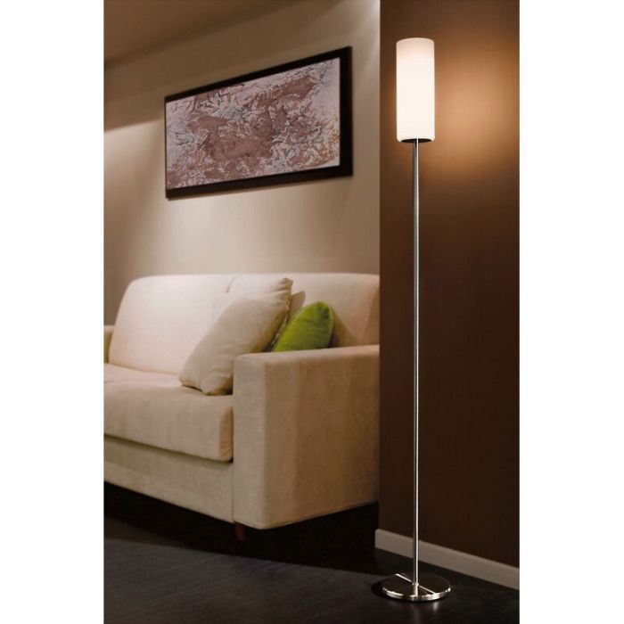 Nickel Stehlampe Glas, Ciuda, mit Schalter