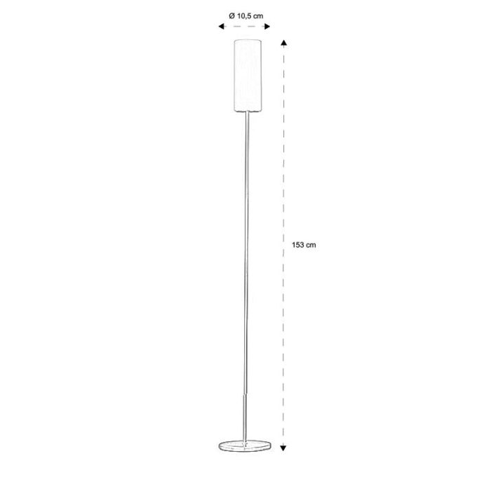Nickel Stehlampe Glas, Ciuda, mit Schalter