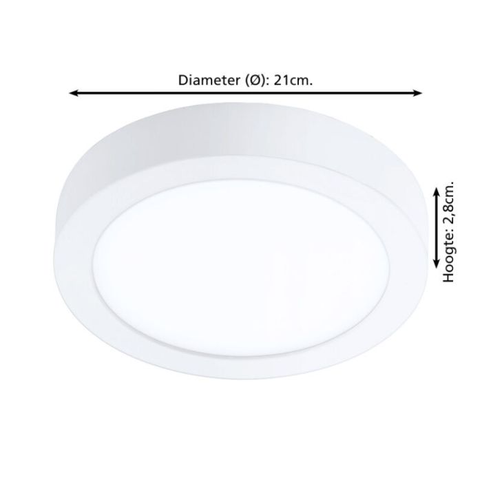 Weiße Smart Deckenleuchte Kunststoff, Geraldo, 16,5W, warm- bis kaltweiß einstellbare LED, IP44