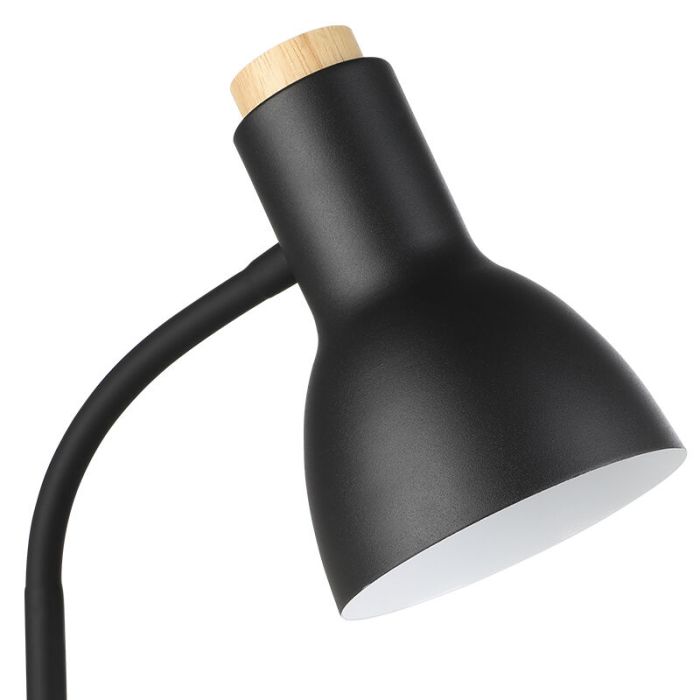 Schwarze moderne Tischleuchte Aluminium, Serena, 5,5W, 3000K LED, mit Touch-Dimmer