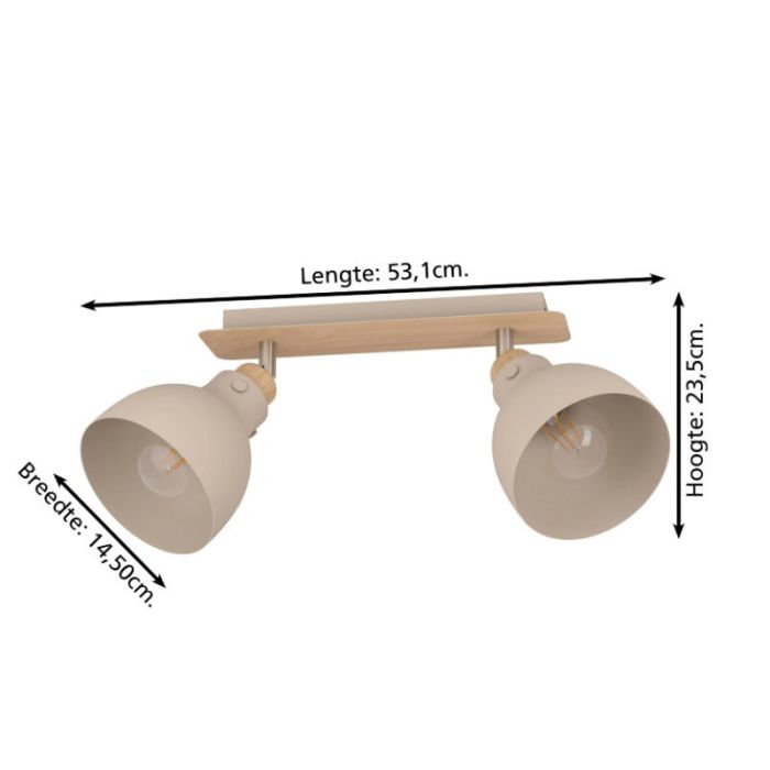 Beige moderne Deckenstrahler Aluminium, Andy