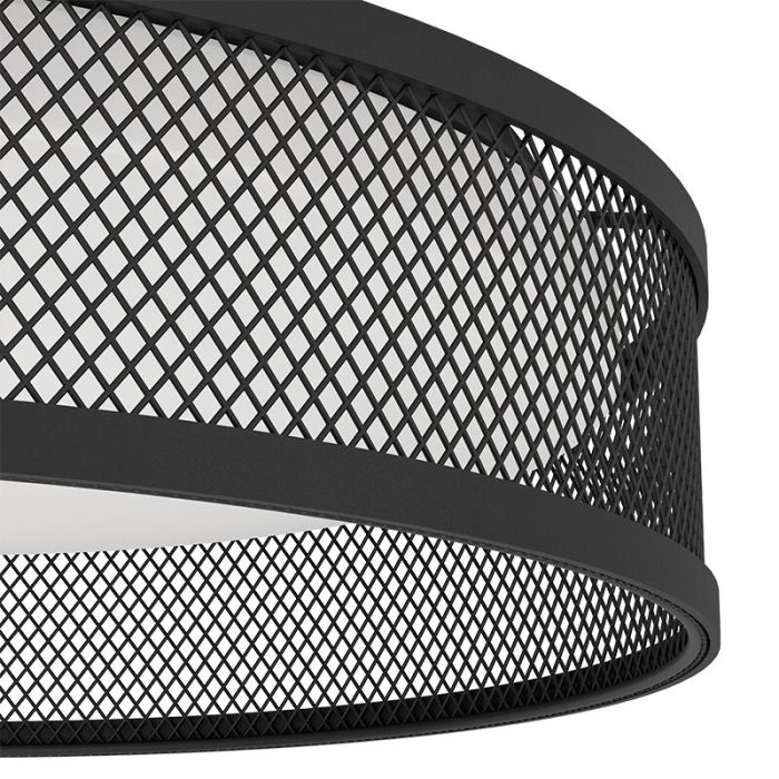 Schwarze Deckenlampe Stahl, Jolene, 20W, 3000K LED