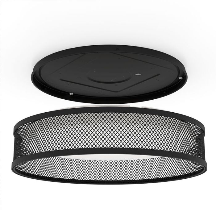 Schwarze Deckenlampe Stahl, Jolene, 20W, 3000K LED