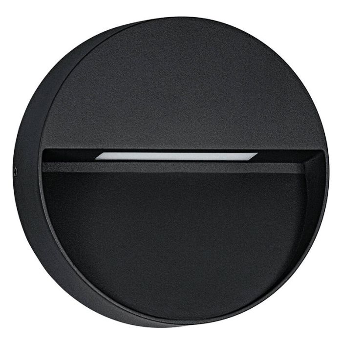 Schwarze moderne Außenleuchte Aluminium, Lamar, 4,8W, warm- bis kaltweiß einstellbare LED, IP65