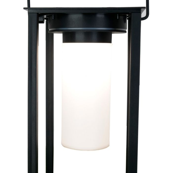 Schwarze Solar Außen Tischlampe Kunststoff, Hillebrand, 3,3W, 4000K LED, IP54, mit Schalter