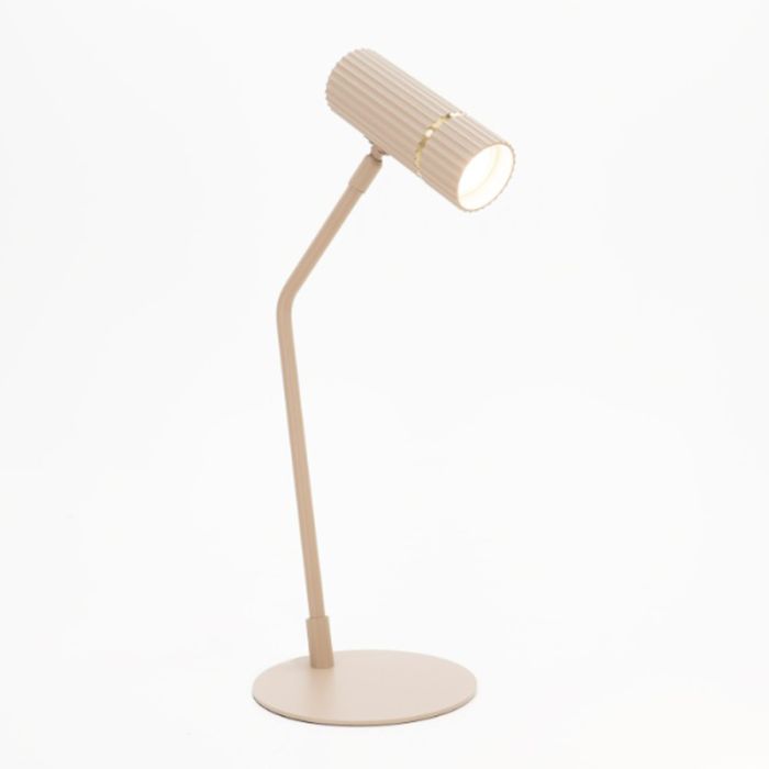 Beige moderne Schreibtischlampe Stahl, Vahid, mit Schalter
