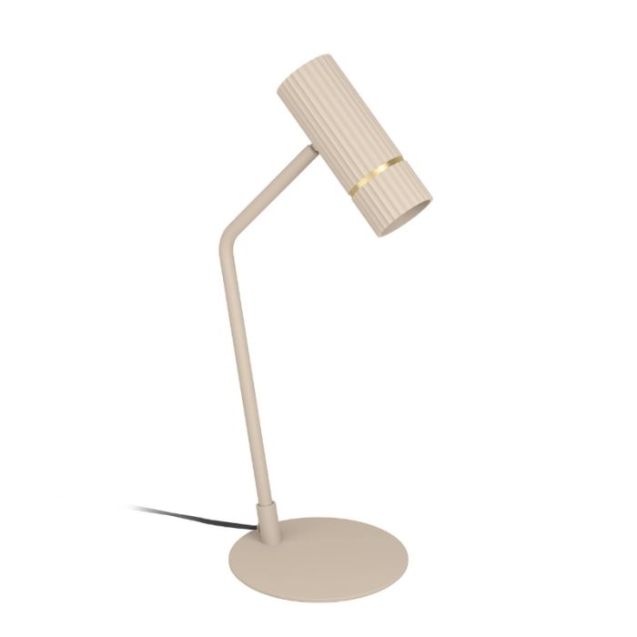 Beige moderne Schreibtischlampe Stahl, Vahid, mit Schalter