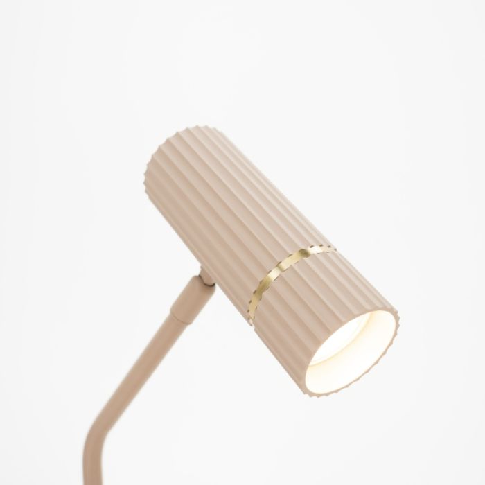 Beige moderne Schreibtischlampe Stahl, Vahid, mit Schalter