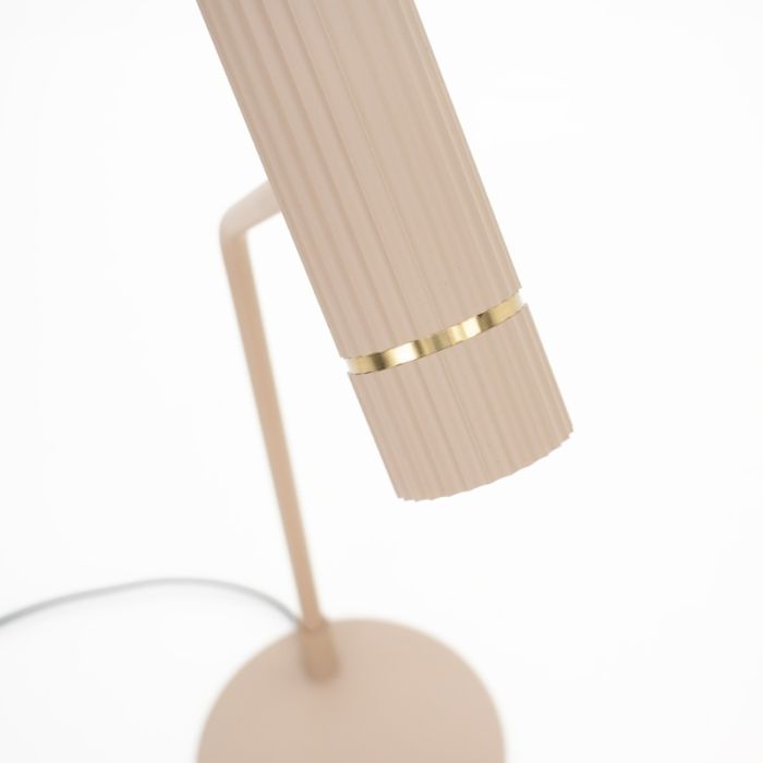 Beige moderne Schreibtischlampe Stahl, Vahid, mit Schalter