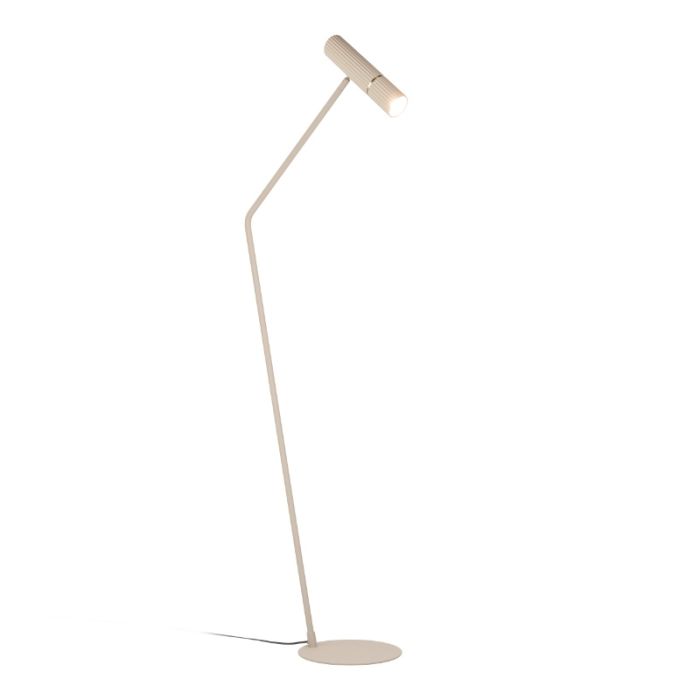 Beige moderne Stehlampe Stahl, Vahid, mit Schalter