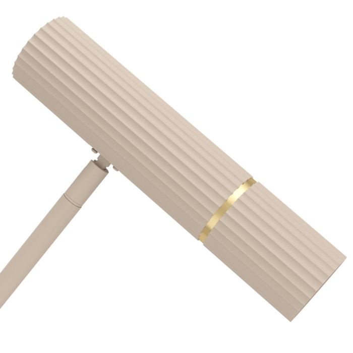 Beige moderne Stehlampe Stahl, Vahid, mit Schalter