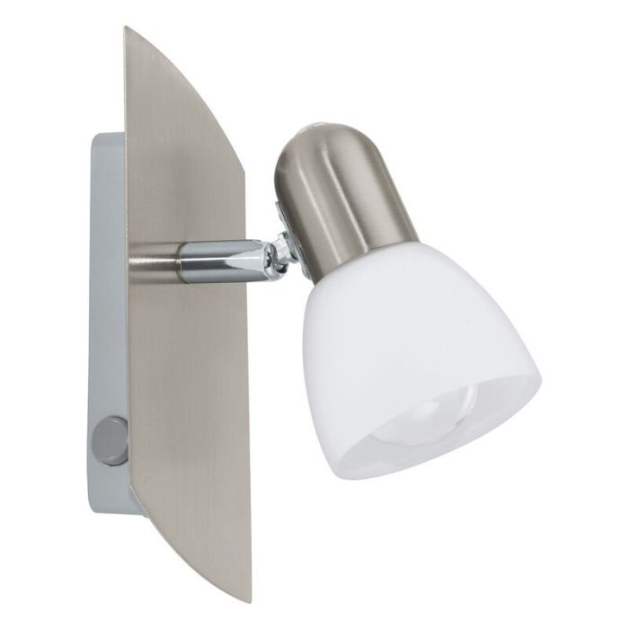 Nickel Deckenstrahler Stahl, Niene, mit Schalter