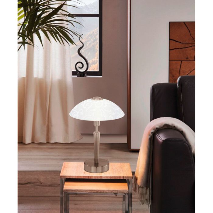 Nickel antik Tischleuchte Stahl, Adi, mit Touch-Dimmer
