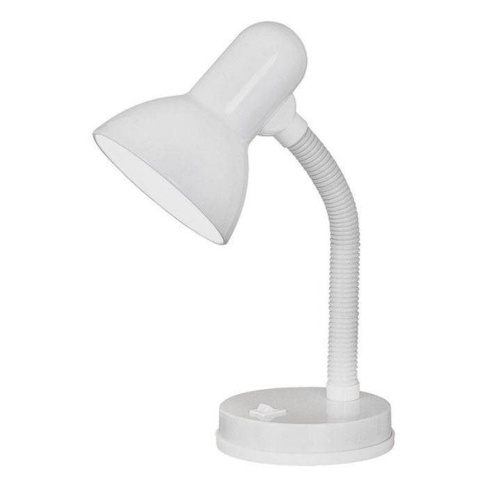Weiße Schreibtischlampe Kunststoff, Granza, mit Schalter