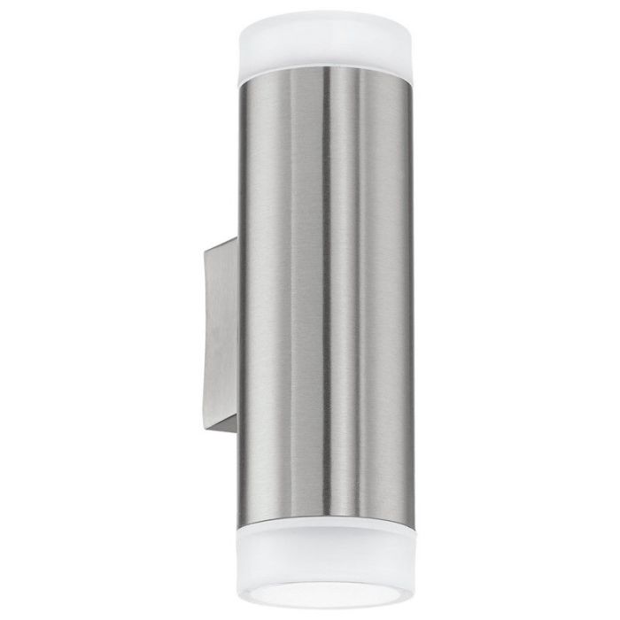 Silberne moderne Up down Wandleuchte Kunststoff, Marlies, IP44