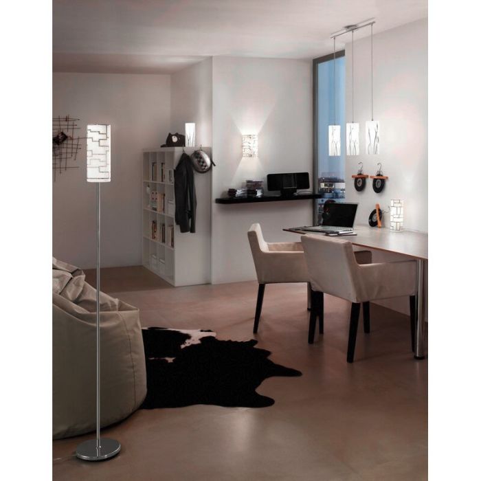 Chrom design Tischleuchte Glas, Ilyas, mit Schalter