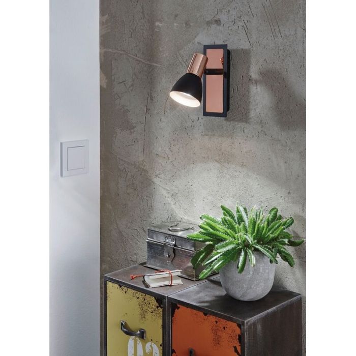 Kupfer moderne Deckenstrahler Stahl, Angelie, mit Schalter