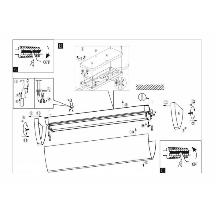 Chrom Spiegelbeleuchtung Kunststoff, Evine, 24W, 4000K LED, IP44