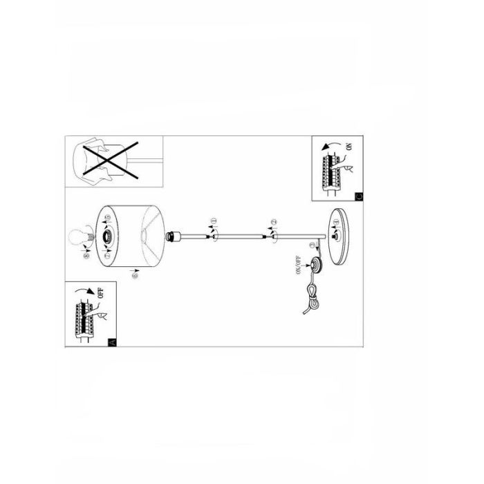Graue moderne Stehlampe Stoff, Terme, mit Schalter