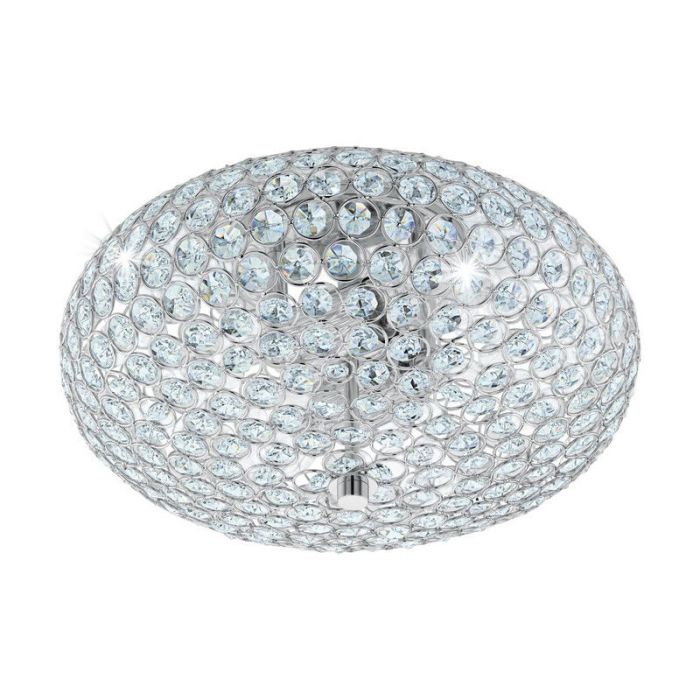 Chrom retro Deckenleuchte Glas, Annamarie