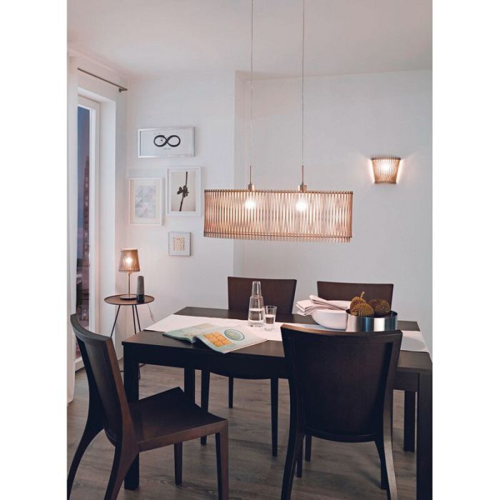 Braune landhaus Wandleuchte Holz, Berry