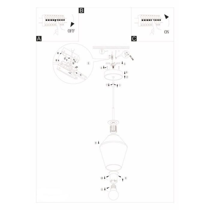 Graue moderne Pendelleuchte Glas, Carl