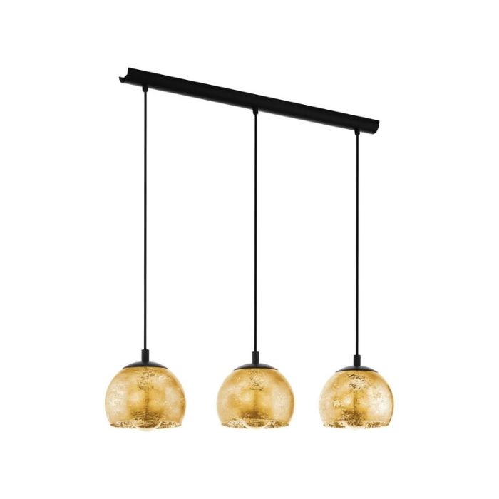 Goldene design Pendelleuchte Glas, Gaston