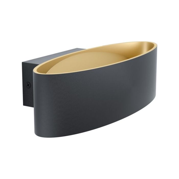 Goldene moderne Wandleuchte Aluminium, Elmar, 10W, 3000K LED
