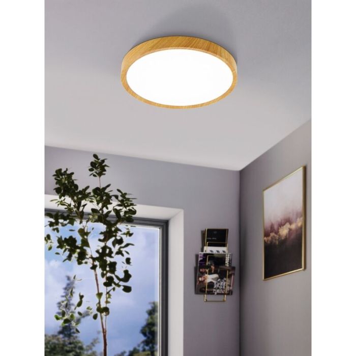 Braune moderne Deckenlampe Kunststoff, Jouk, 33W, 3000K LED