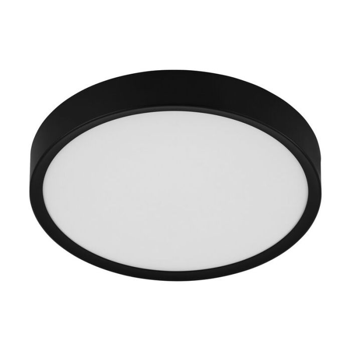 Schwarze moderne Deckenlampe Kunststoff, Jouk, 16W, 3000K LED