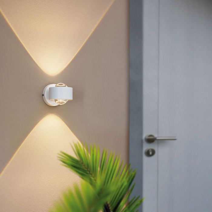 Weiße moderne Außenleuchte Aluminium, Lyn, 2W, 3000K LED, IP44