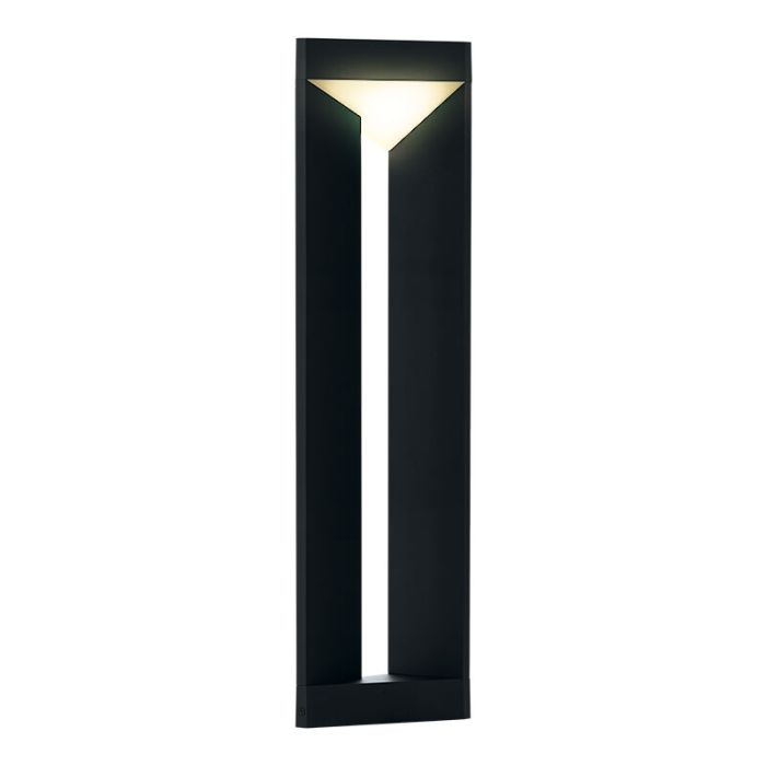 Schwarze moderne Außenleuchte Aluminium, Lyke, 10W, 3000K LED, IP54