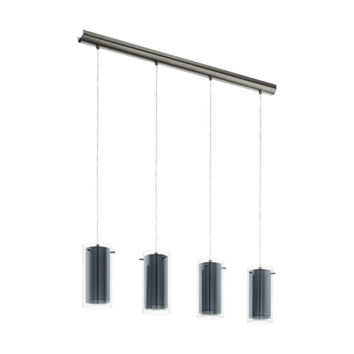 Nickel moderne Pendelleuchte Glas, Barceno