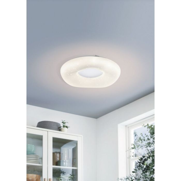 Weiße Deckenlampe Stahl, Ziya, 18W, in Lichtfarbe einstellbare LED
