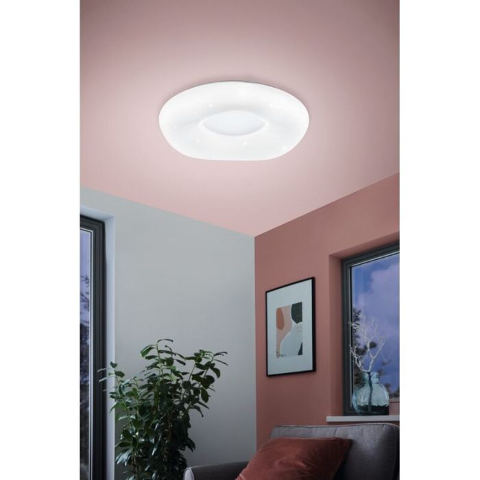 Weiße Deckenlampe Stahl, Ziya, 18W, in Lichtfarbe einstellbare LED
