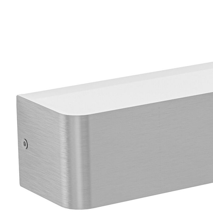 Nickel moderne Wandleuchte Badezimmer Aluminium, Rafael, 26,5W, 3000K LED, IP44