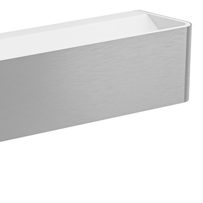Nickel moderne Wandleuchte Badezimmer Aluminium, Rafael, 26,5W, 3000K LED, IP44
