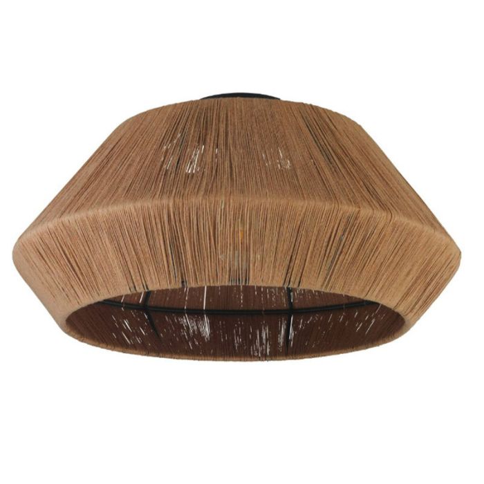 Rattan Deckenlampe Braun, Wilbert