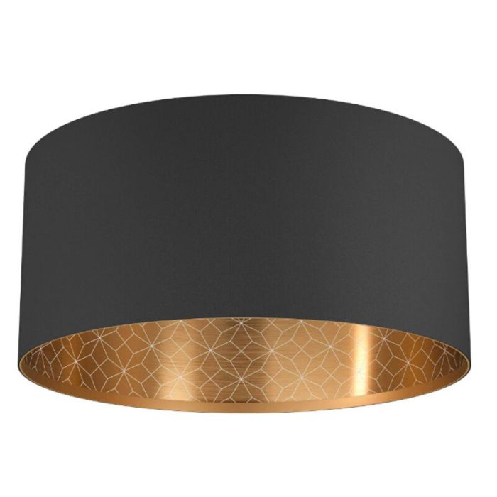 Schwarze moderne Deckenlampe Stoff, Kelsey